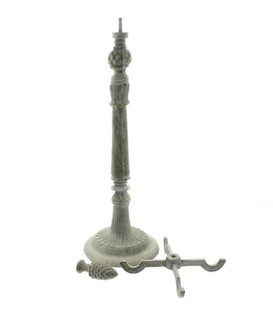 Kranzständer "Nostalgie" aus Metall, grau / braun, Antik Finish, Ständer für Kränze, Halterung für Weihnachtskranz