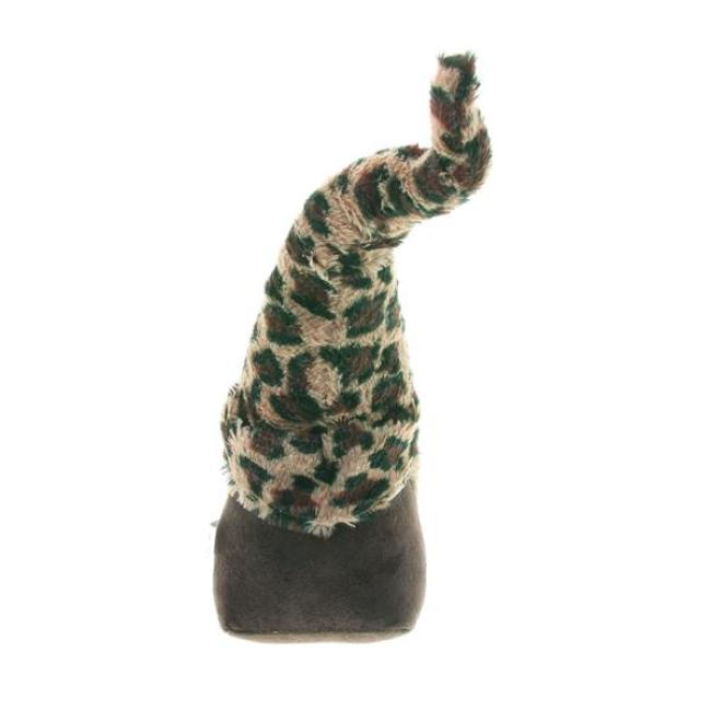Wichtel "Leo" 42 cm groß, stehend, Wichtelfigur mit Leopardenmuster, Dekowichtel Leopard, Türstopper