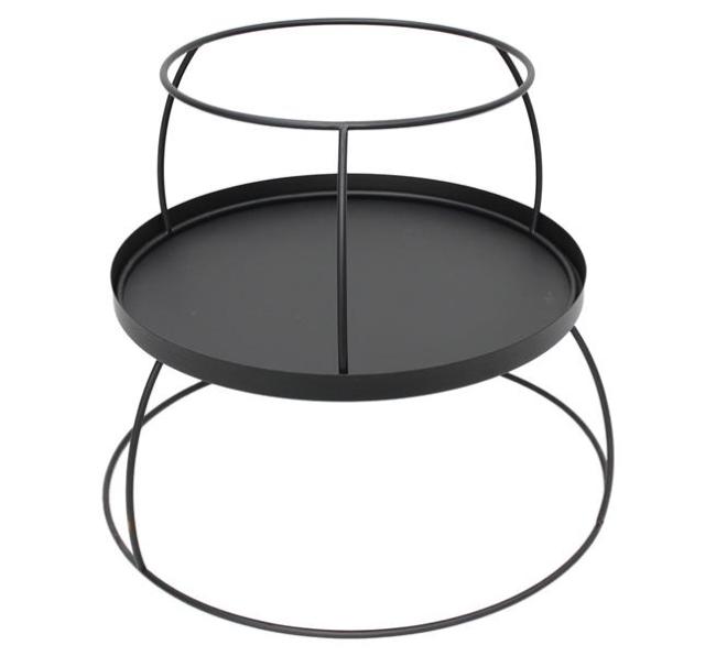 XXL Etagere "Tannenbaum" aus Metall, schwarz, Ø 56 x 132 cm, 4 Etagen, Tortenständer, Weihnachtsdeko, Dekoständer, Obstetagere, Regal