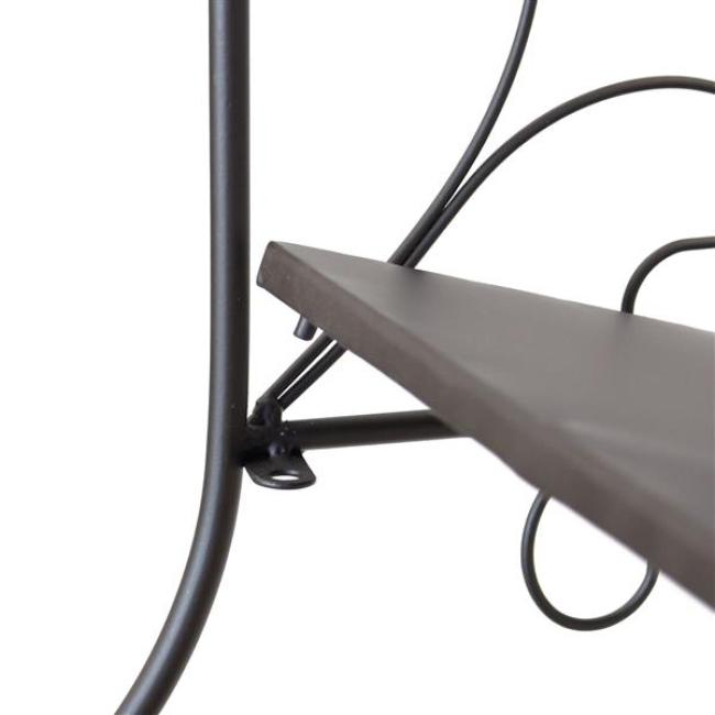 Regal "Toskana" aus Metall, braun, klappbar, 60x30x155 cm, Metallregal für Küche, Wohnzimmer, Pflanzen, Bücherregal im Antik Design, Standregal