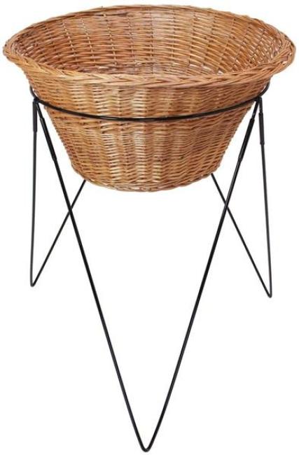 Preview: Verkaufsständer mit Weidenkorb Ø 65 cm, Warenkorb, Aktionskorb