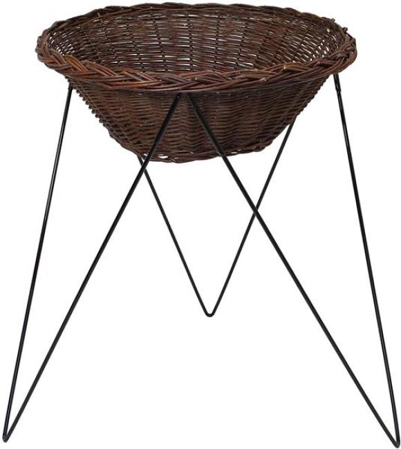 Preview: Verkaufsständer mit Weidenkorb Ø 68 cm, Warenkorb, Aktionskorb