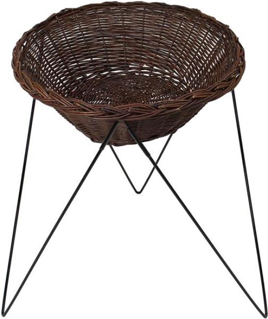 Verkaufsständer mit Weidenkorb Ø 68 cm, Warenkorb, Aktionskorb