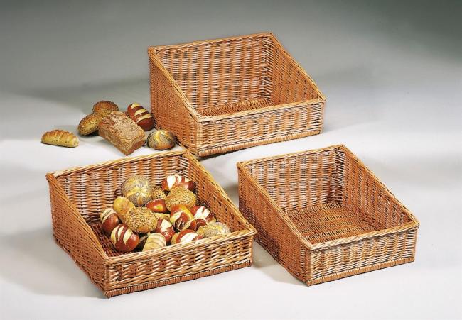 großer Brotkorb aus Weide, 40x50 cm, Verkaufskorb, Regalkorb