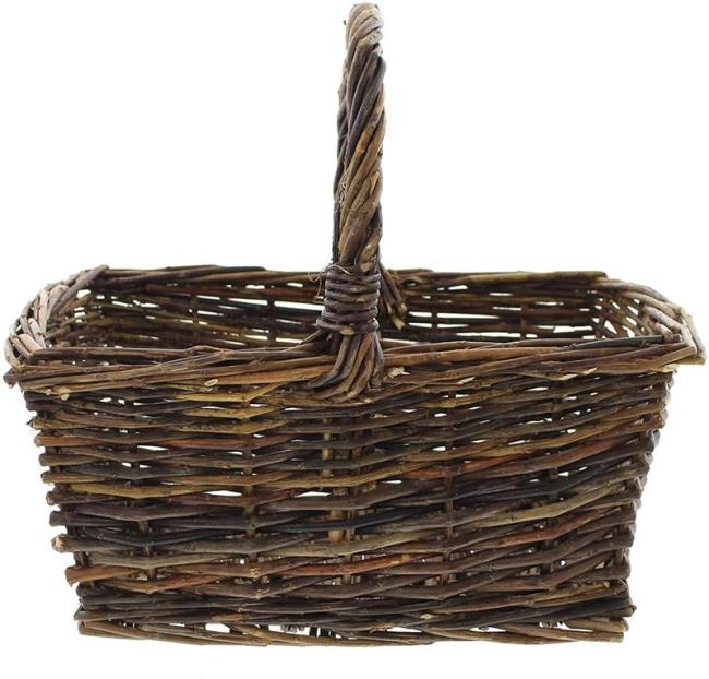 Preview: Aufbewahrungskorb aus Weide, braun, 35x26x16 cm, Weidenkorb, Flechtkorb, Bügelkorb, Dekokorb