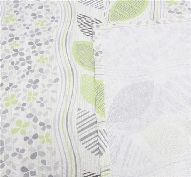 Gartentischdecke "Outdoor" 135x240 cm cremeweiß, mit Blattmuster, Tischdecke wetterfest & schmutzabweisend