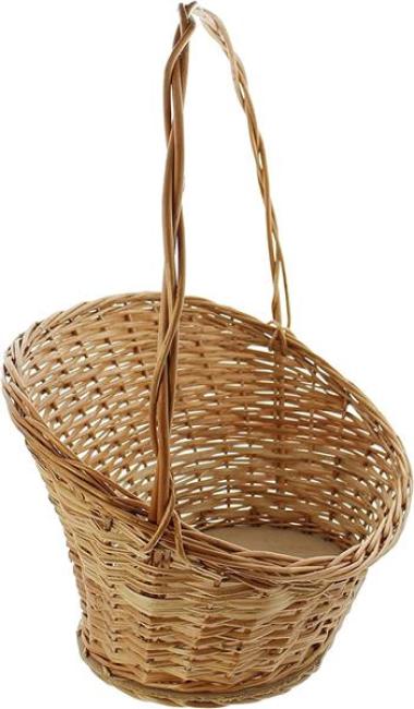 Preview: Präsentkorb "Natur" groß, aus Weide, Geschenkkorb leer, Henkelkorb, Weidenkorb