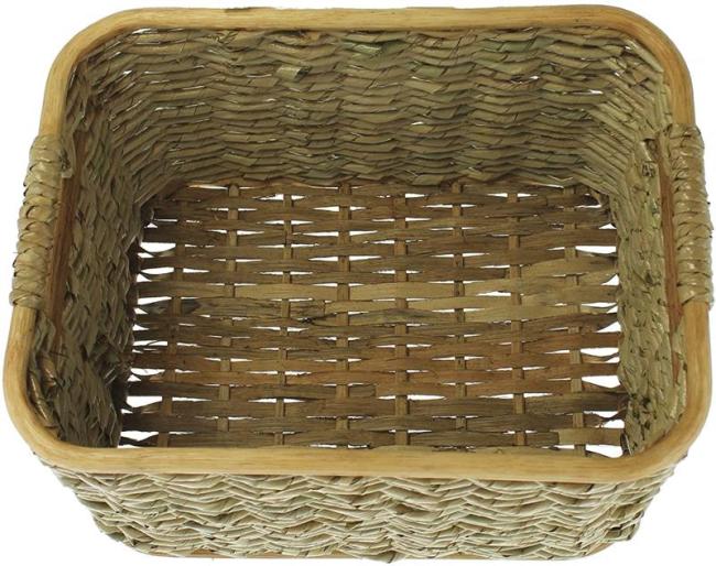 Preview: Aufbewahrungskorb aus Rattan 33x25x19 cm, Schrankkorb, Regalkorb, Flechtkorb