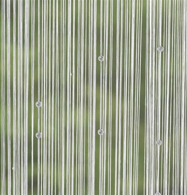 Fadenvorhang "Weiße Perlen" 90x205 cm, Balkontür Insektenschutz Vorhang, Türvorhang, Fliegenvorhang