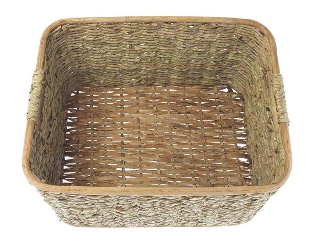 Preview: Aufbewahrungskorb aus Rattan 40x30x23 cm, Schrankkorb, Regalkorb, Flechtkorb