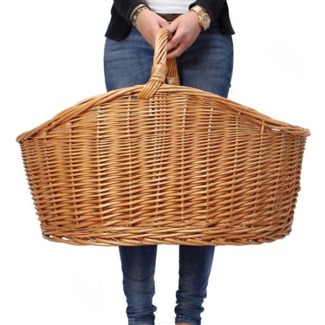Preview: XXL Einkaufskorb "Maxi" aus Weide, 68x49 cm groß, Tragekorb, Erntekorb, Weidenkorb, Flechtkorb