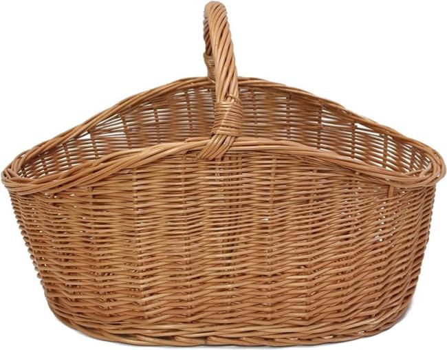 XXL Einkaufskorb "Maxi" aus Weide, 68x49 cm groß, Tragekorb, Erntekorb, Weidenkorb, Flechtkorb