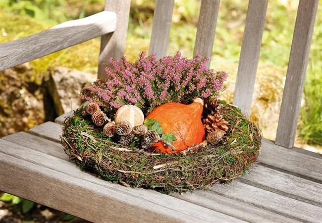 Dekokranz "Moos" aus Birkenreisig, Ø 40 cm, Naturkranz, Türkranz, Reisigkranz
