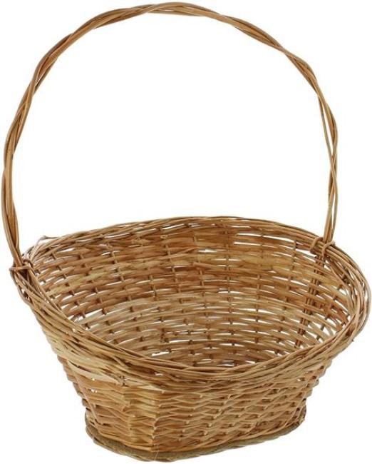 Preview: Präsentkorb "Natur" mittel, aus Weide, Geschenkkorb leer, Henkelkorb, Weidenkorb