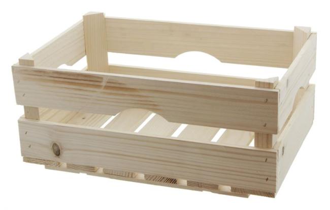 Holzsteige natur 39x26x16 cm, Weinkiste Apfelkiste Obstkiste Holzkiste Holzbox