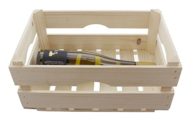 Holzsteige natur 39x26x16 cm, Weinkiste Apfelkiste Obstkiste Holzkiste Holzbox