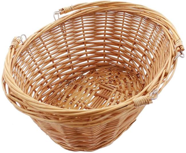 Einkaufskorb "Daily" aus Weide, natur, oval, umlegbare Henkel, stapelbar, SB Korb, Flechtkorb