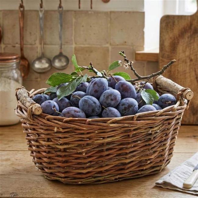 Preview: Füllkorb aus Weide groß, 36x27 cm, braun, Obstkorb, Erntekorb, Servierkorb