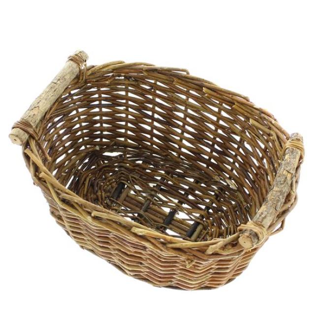 Füllkorb aus Weide groß, 36x27 cm, braun, Obstkorb, Erntekorb, Servierkorb