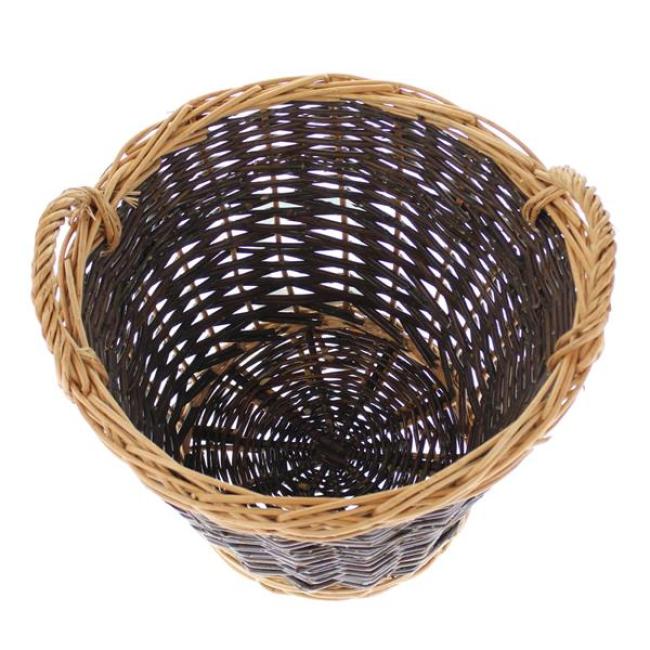 Füllkorb aus Weide Ø 37x30 cm, mit Griffen, Holzkorb, Pflanzkorb, Kartoffelkorb