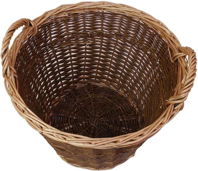 Füllkorb aus Weide, mit Griffen, Holzkorb, Pflanzkorb, Kartoffelkorb