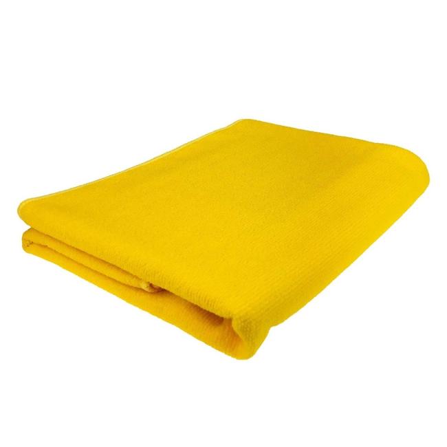Mikrofaser Duschtuch 70x140 + Handtuch 50x100, gelb, Sporthandtuch Badetuch