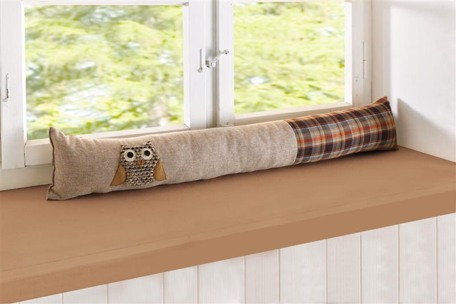 Zugluftstopper "Eule" für Fenster & Tür, Türbodendichtung, Fensterdichtung, Türdichtung, Windstopper