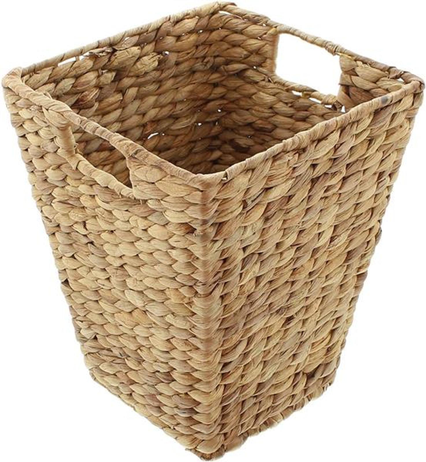 Papierkorb aus Bananenblatt, 25x25x31 cm, Büropapierkorb, Abfalleimer, Mülleimer