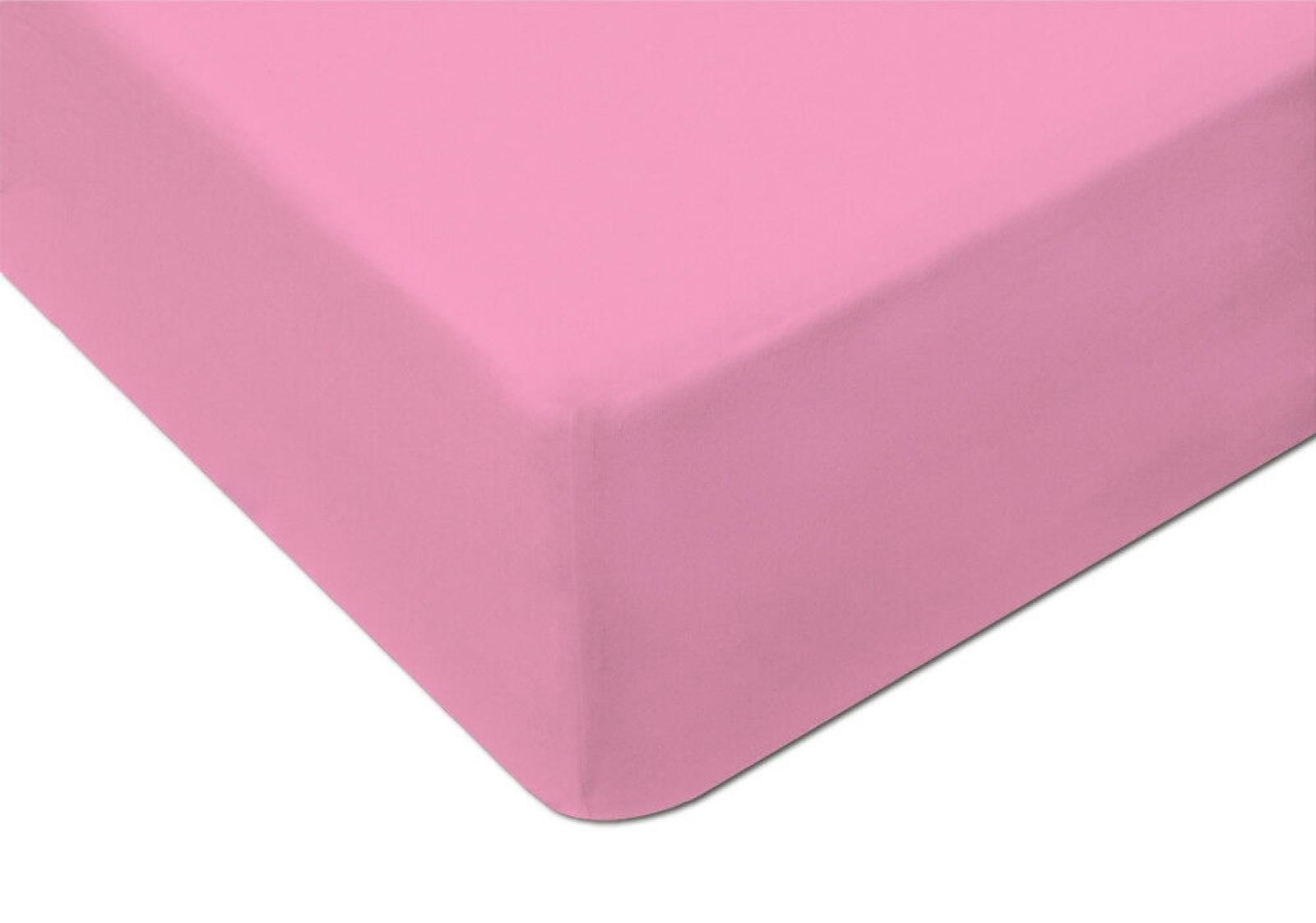 Jersey Spannbettlaken 90x200 100x200 rosa, Betttuch bis 25 cm Matratzenhöhe