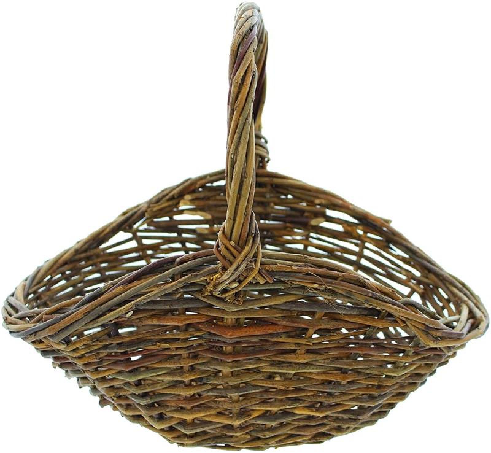 Bügelkorb aus Naturweide, 31x21 cm, Obstkorb, Pilzkorb