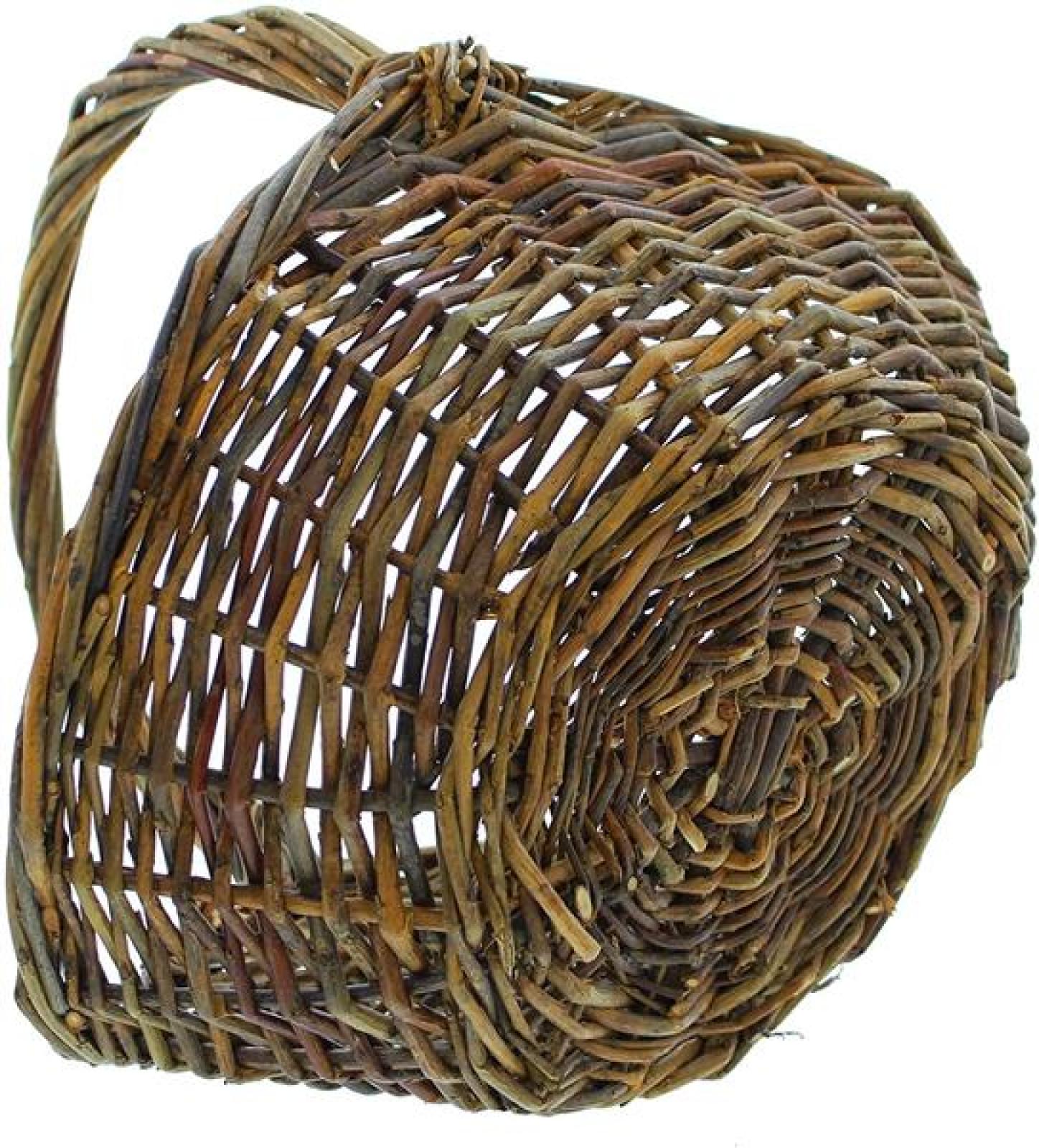 Bügelkorb aus Naturweide, 31x21 cm, Obstkorb, Pilzkorb