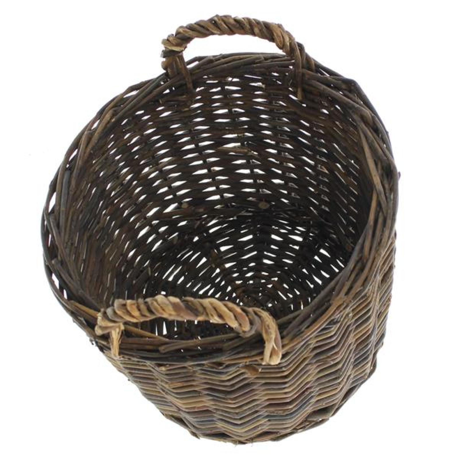 Füllkorb "Rustikal" aus Weide, braun, klein, rund Ø 27x19 cm, Weidenkorb, Obstkorb, Flechtkorb, Aufbewahrungskorb
