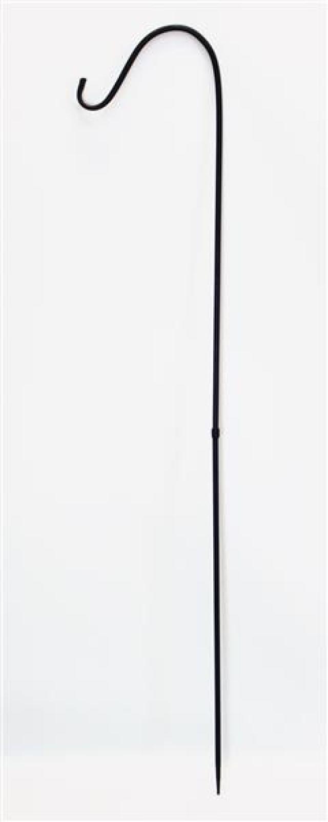 Schäferstock mit Haken, 135cm hoch, Laternenhalter aus Metall, schwarz, Laternenhaken, Laternenstab, Schäferstab