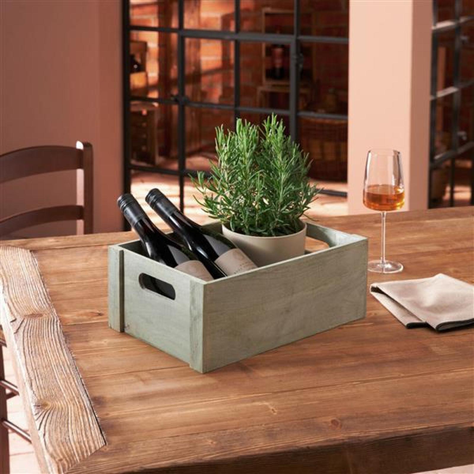 2 Universalkisten aus Holz, grün, Aufbewahrungsbox, Geschenkbox