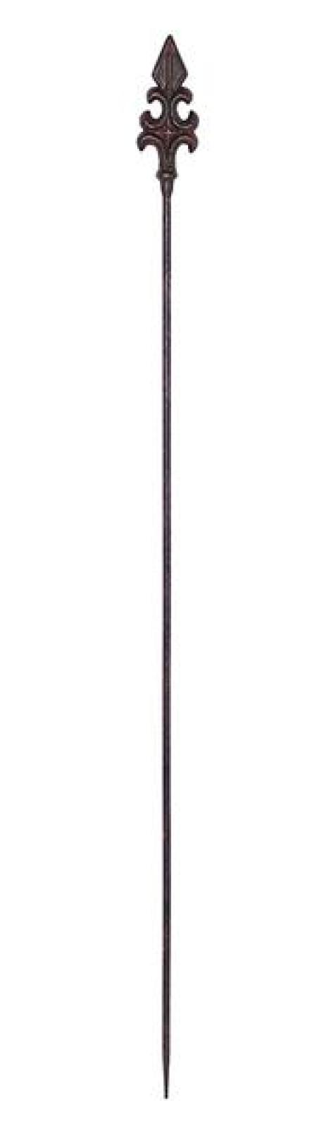 2x Gartenstecker "Französische Lilie" aus Metall, 110 cm hoch, Antik Optik, Blumenstecker, Pflanzenstütze, Outdoor Gartendeko für Draußen