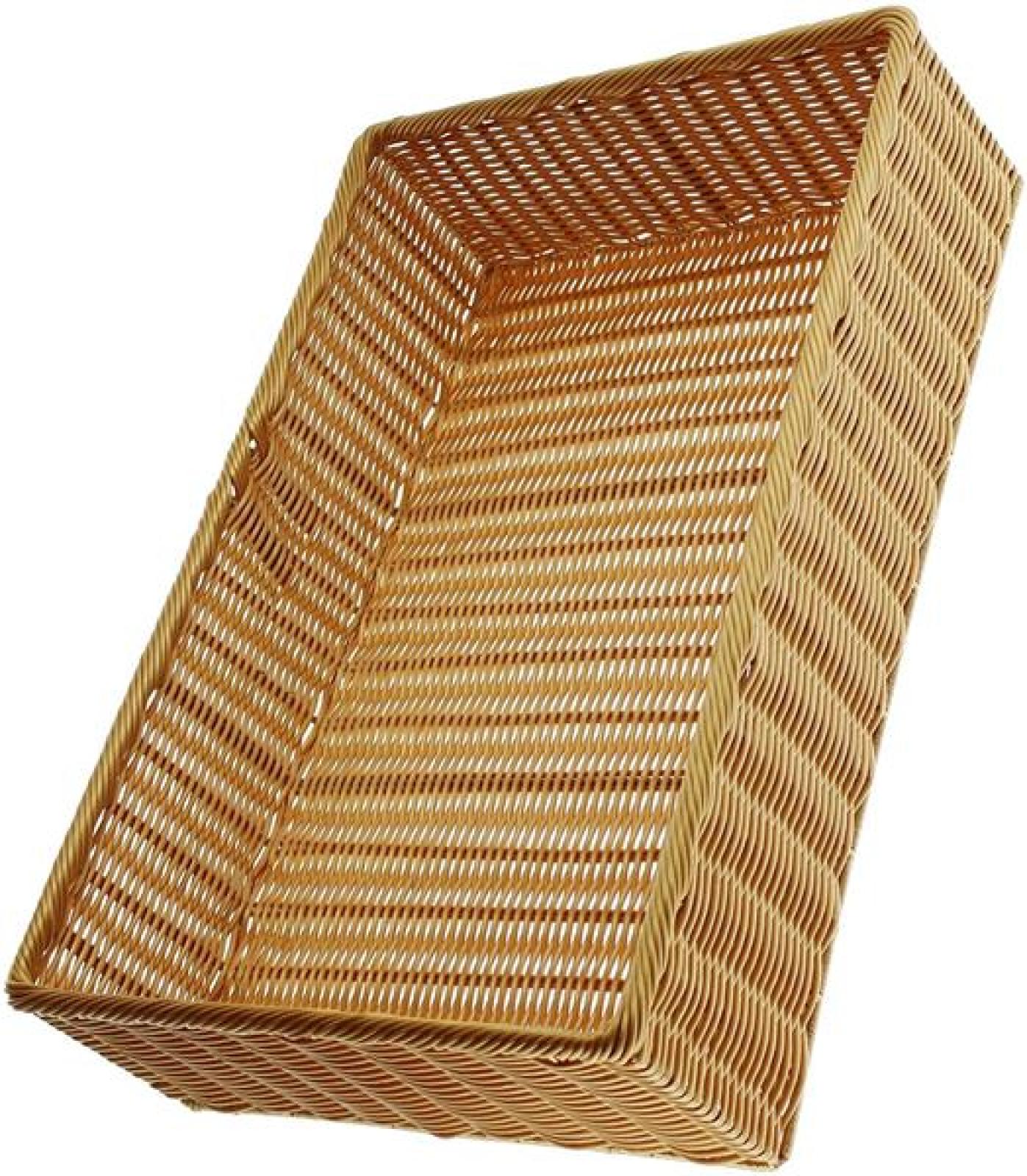 Auslagekorb aus Poly-Rattan, 60x40 cm, Regalkorb, Brotkorb, Schrankkorb