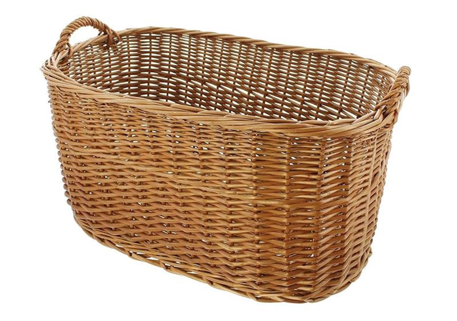 großer Wäschekorb aus Weide, 62x40 cm, Transportkorb, Spielzeugkorb