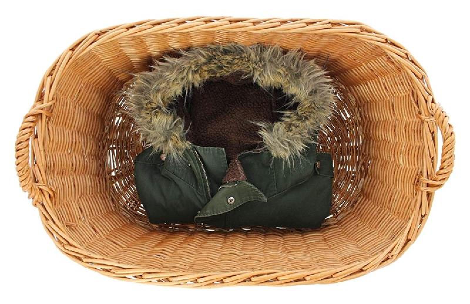 großer Wäschekorb aus Weide, 62x40 cm, Transportkorb, Spielzeugkorb