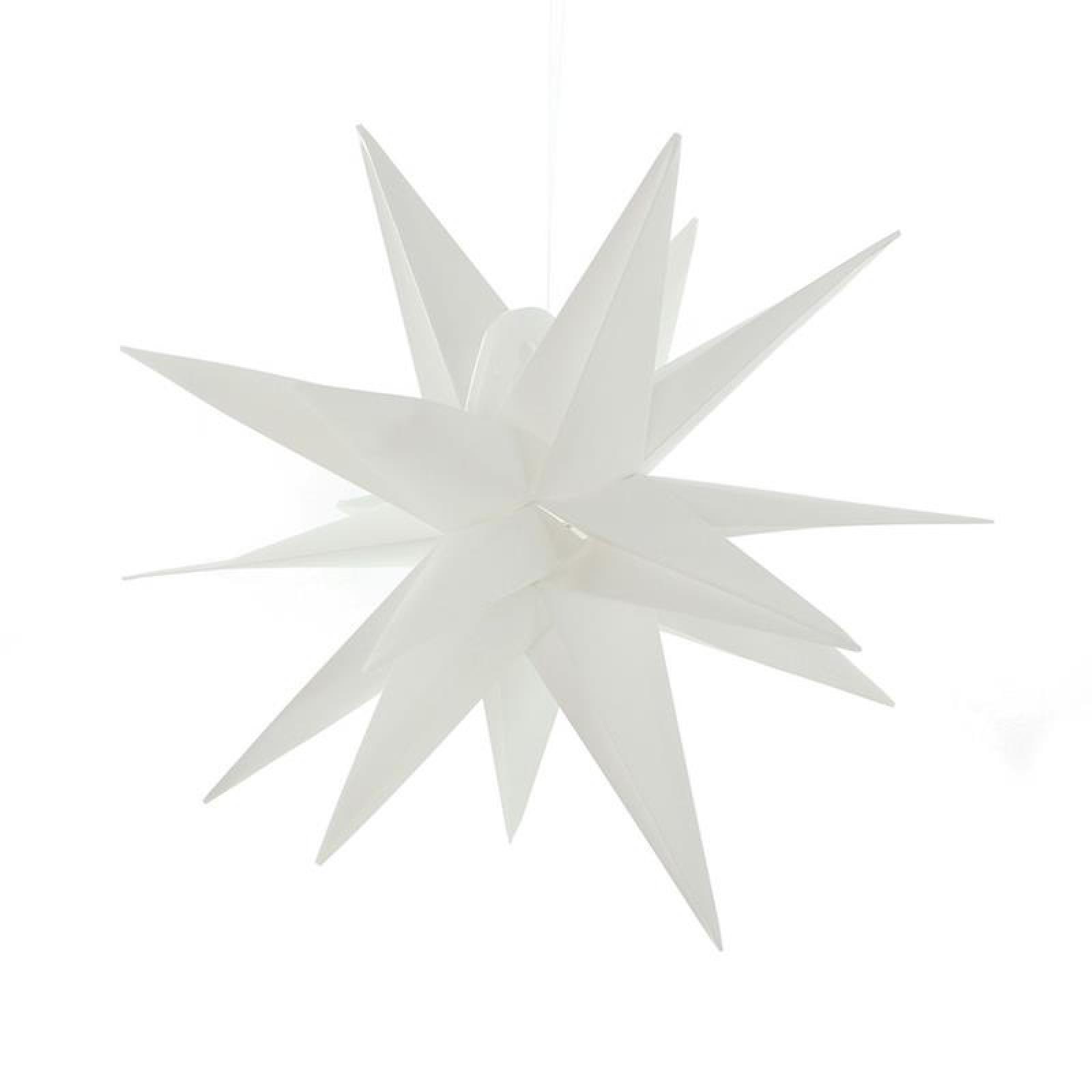Dekohänger "Winterstern" Ø 48 cm, weiß, für Drinnen & Draußen, Adventsstern, Weihnachtsstern