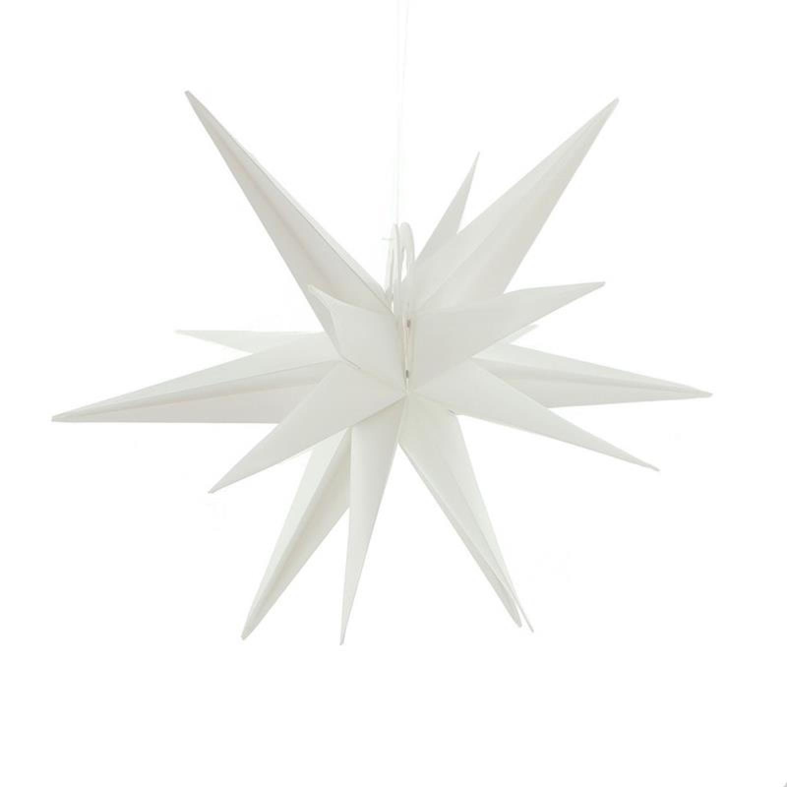 Dekohänger "Winterstern" Ø 48 cm, weiß, für Drinnen & Draußen, Adventsstern, Weihnachtsstern