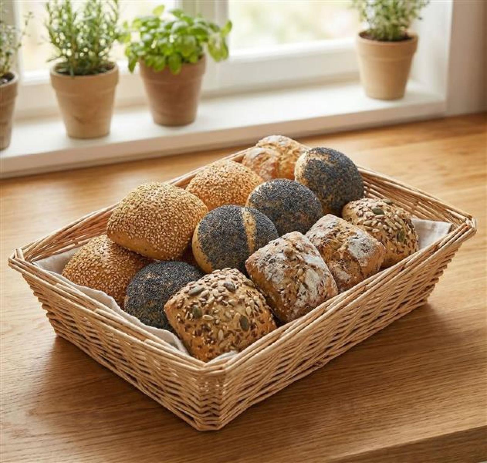 Brotkorb "Naturweiß" aus Weide, 32x22 cm, Obstkorb, Obstschale, Aufbewahrungskorb