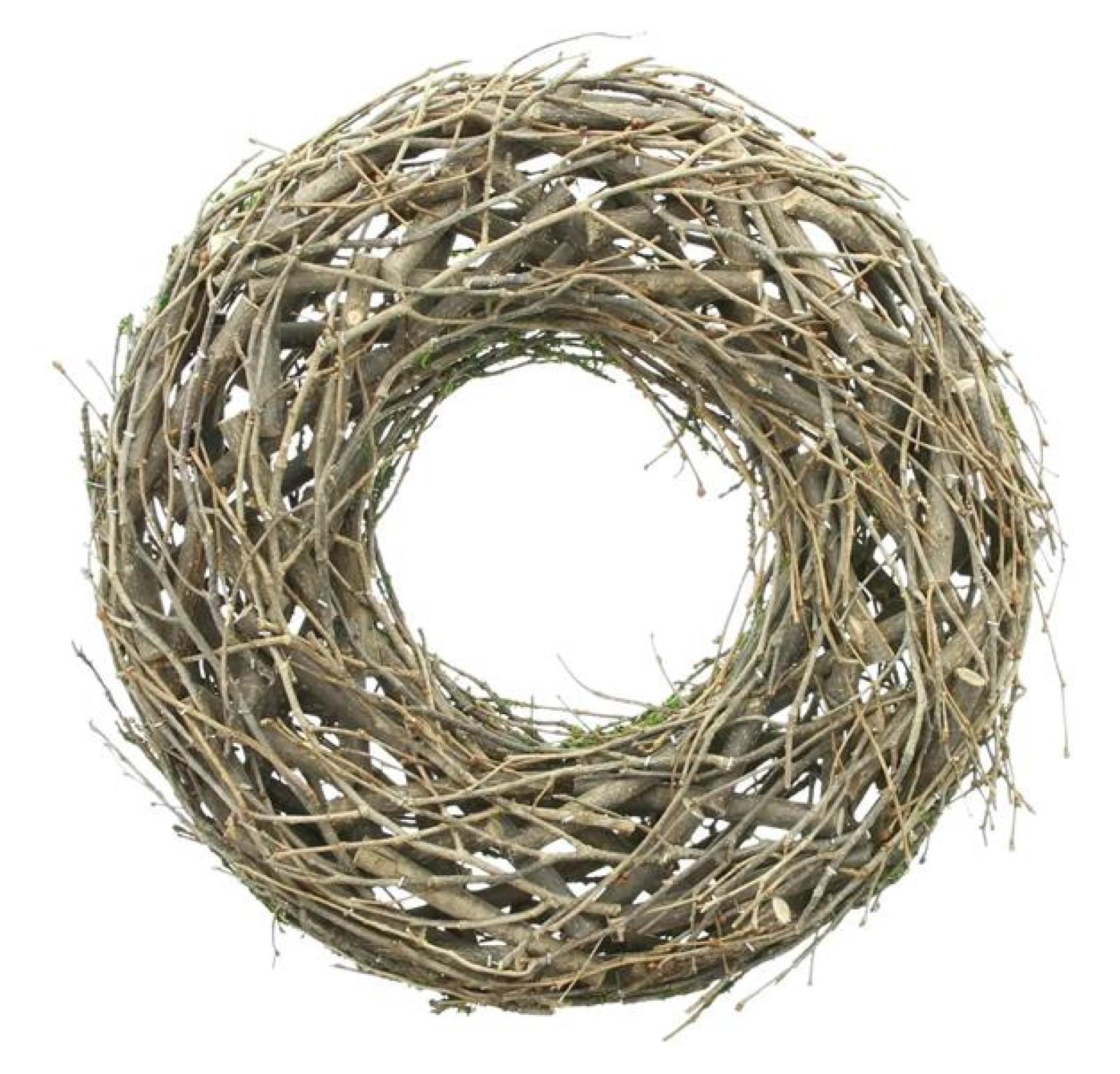 Großer Kranz "Moos" Ø 40 cm aus Reisig, Naturmaterialien und Moos, Dekokranz, Türkranz, Wandkranz