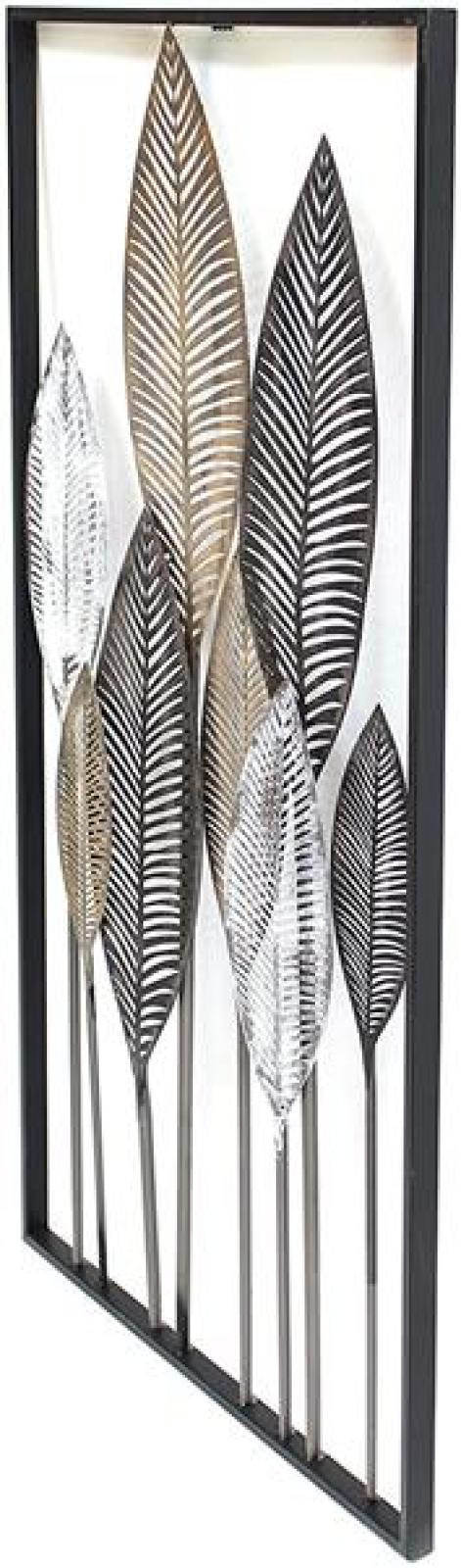 3D Wandbild "Blätterwald" aus Metall, 52x95 cm, Wanddeko, Wandschmuck, Metallbild