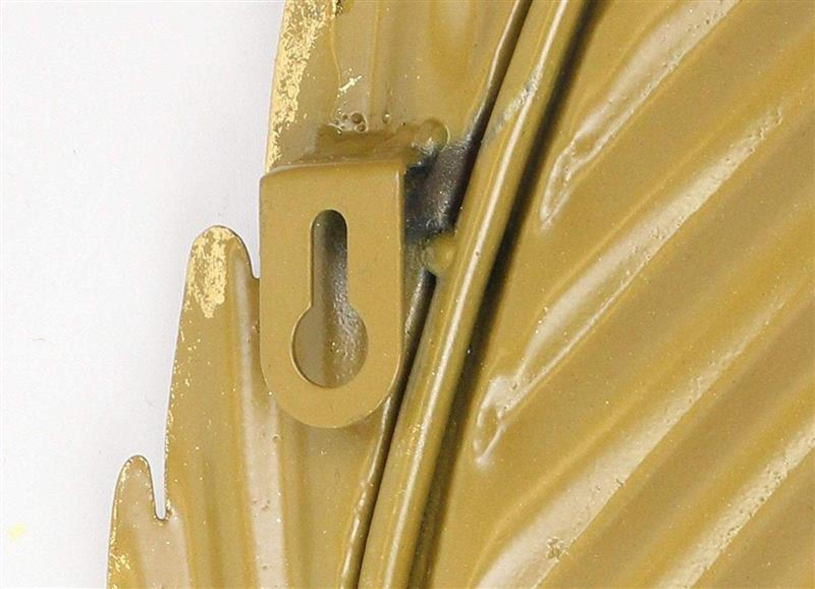 Wandhänger "Feder" aus Metall, gold, 99 cm hoch, Wandschmuck, Dekohänger