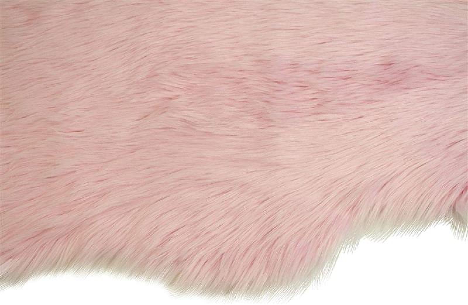Kunstfell "Softpink" rosa, 65x90 cm, Dekofell, Teppich, Sitzauflage