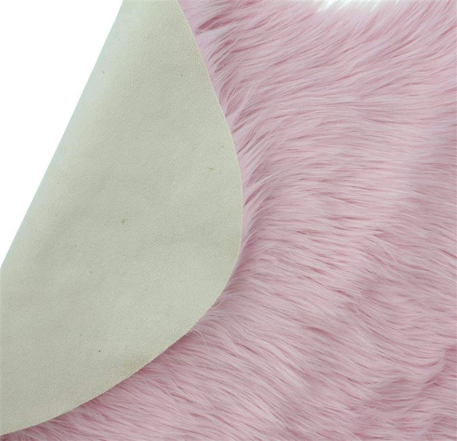Kunstfell "Softpink" rosa, 65x90 cm, Dekofell, Teppich, Sitzauflage