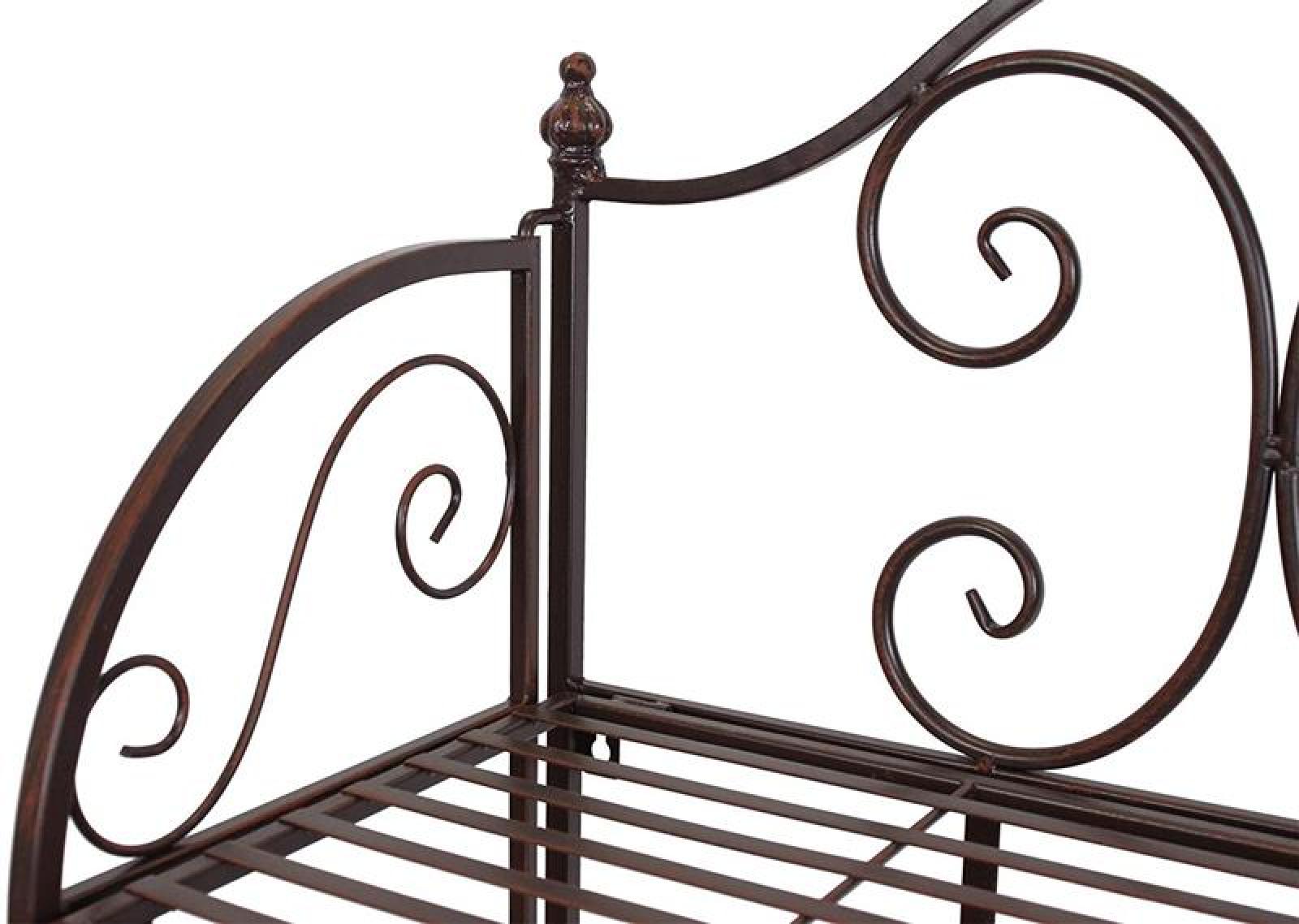 Metallregal "Arabeske" mit Ranken, Antik braun, Blumenregal, Klappregal, Outdoor Blumentreppe