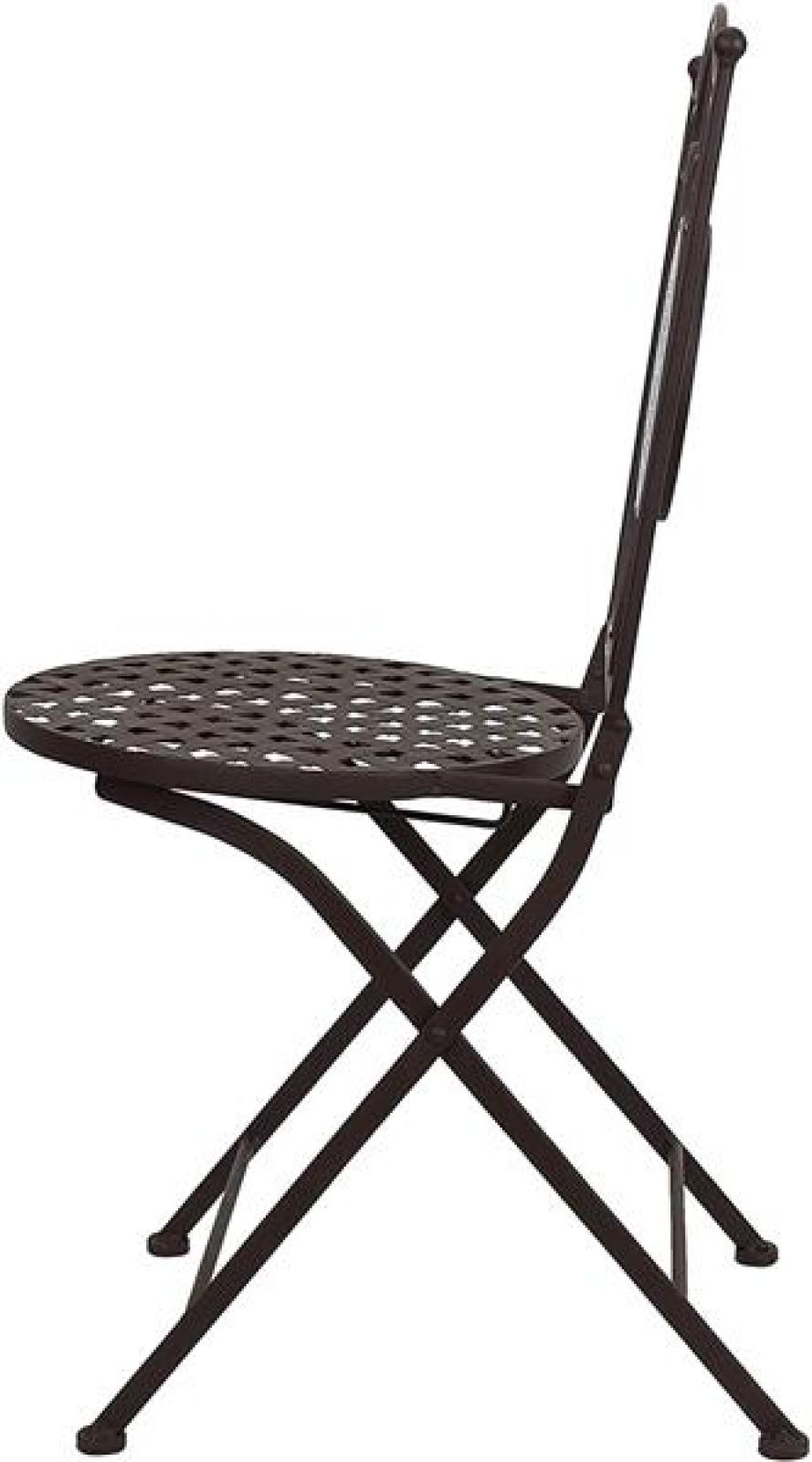 Metall Klappstuhl "Mare" mit Stein Mosaik im Antik Design, Gartenstuhl