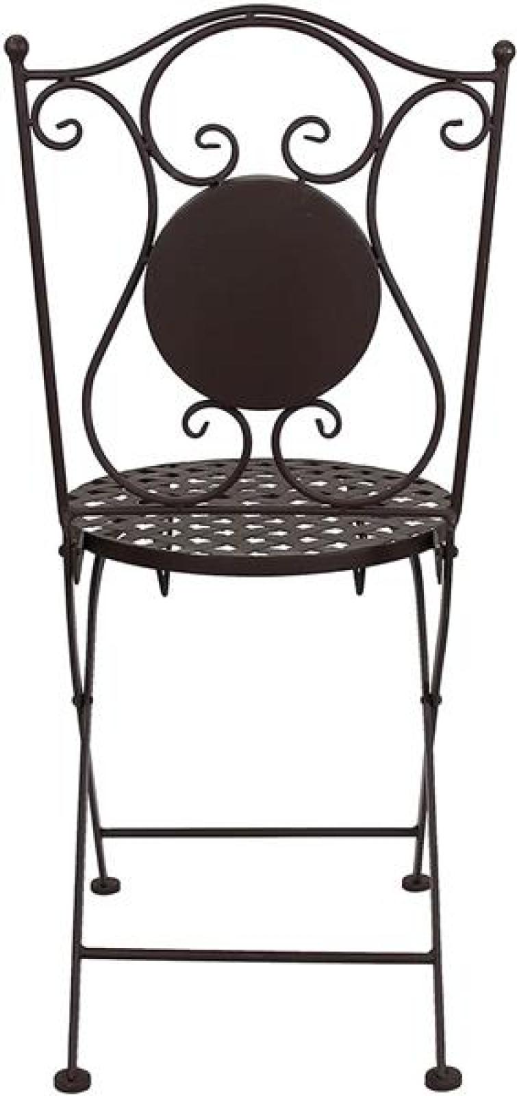 Metall Klappstuhl "Mare" mit Stein Mosaik im Antik Design, Gartenstuhl
