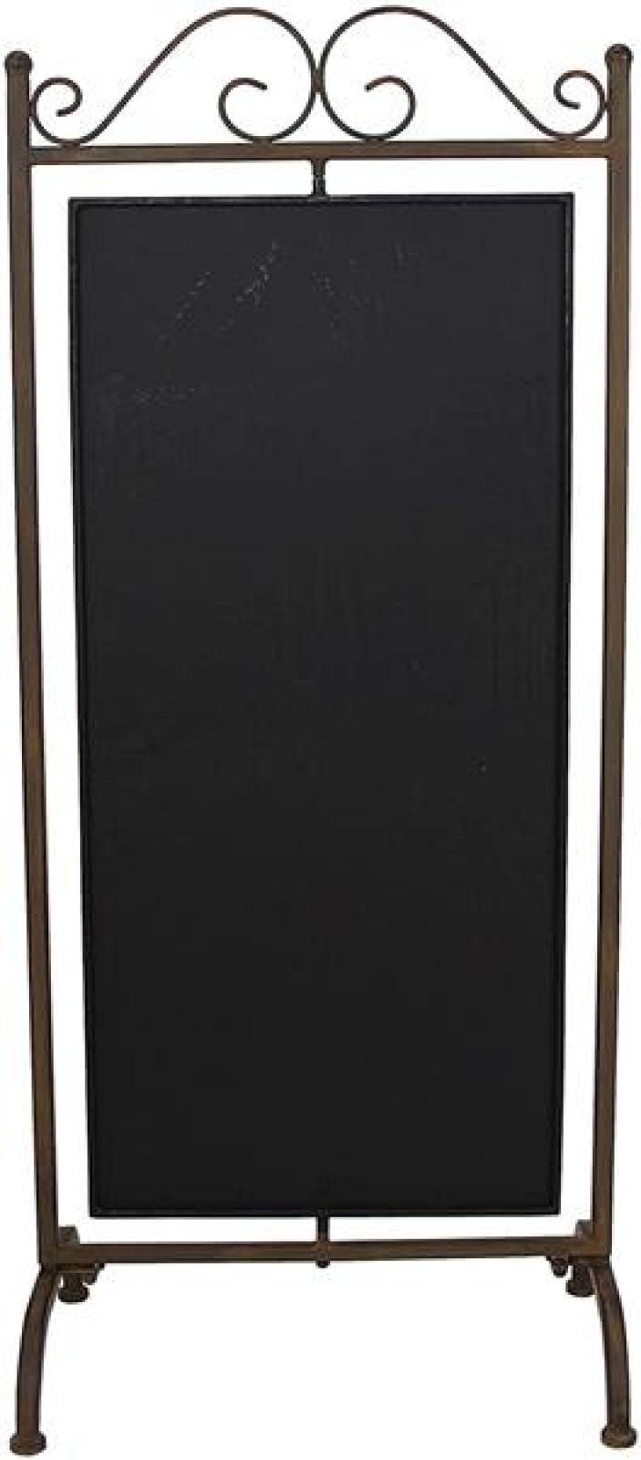 Tafel "Arabeske" aus Metall, Antik braun, Kreidetafel, Kundenstopper
